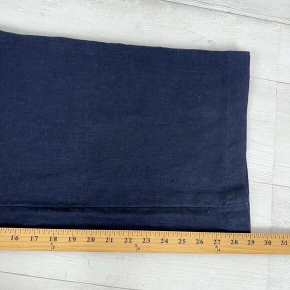 NWT Soft Surroundings Aliso Point Linen Wide Leg Pants Size 1X Pull On Navy Blue - Picture 11 of 13